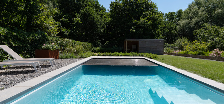 couverture piscine T&A avec lames Quadro Gold