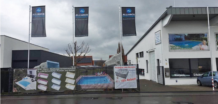 Schwimmbadschalen von Alliance Piscines auf dem deutschen Markt