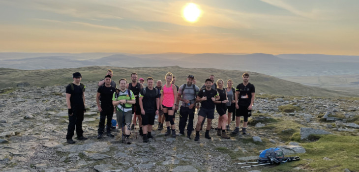 The Superior Wellness team at the Yorkshire Three Peaks Challenge