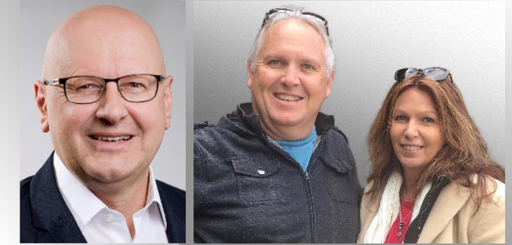 Andreas Weissenbacher, CEO of BWT Group, and managing directors and owners of Seaford Glenn and Jill