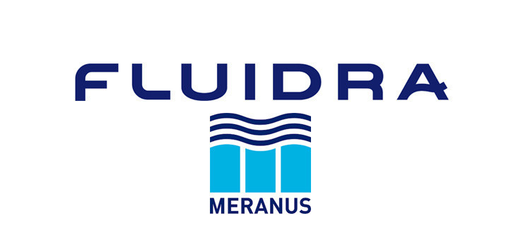Logotipos de Fluidra y de Meranus
