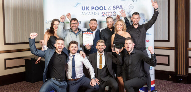The Superior Wellness team awarded Team of the Year at the UK Pool & Spa Awards 2023