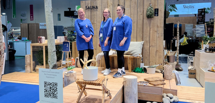 Sauna From Finland stand at aquanale 2023