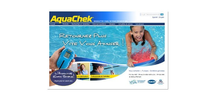 Nouveau site www.AquaChek.com