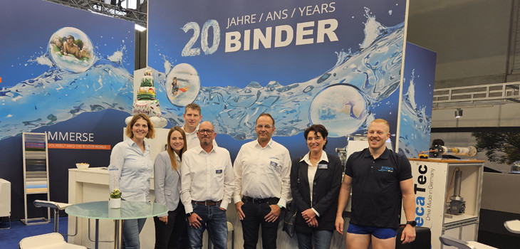 Binder-Team am Stand auf der aquanale 2023