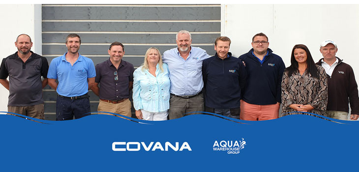 The winners of the 2020 international team at the UK Pool & Spa Awards: Team Covana