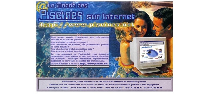 Annonce publicitaire pour www.piscines.net