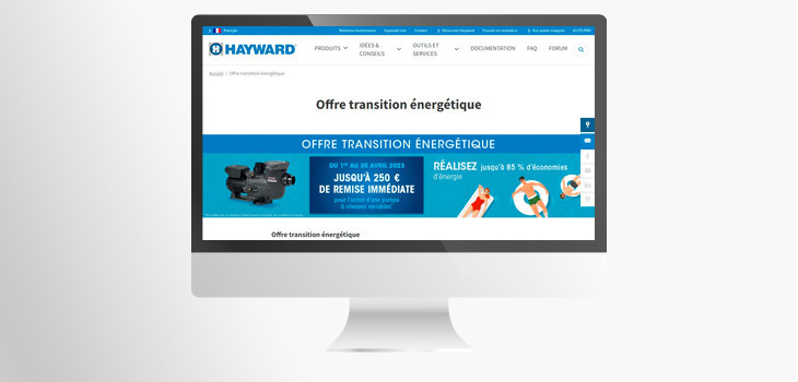 Pompes à vitesses variables Hayward concernées par l'offre K-Flo Tristar RSII MaxFlo VSTD