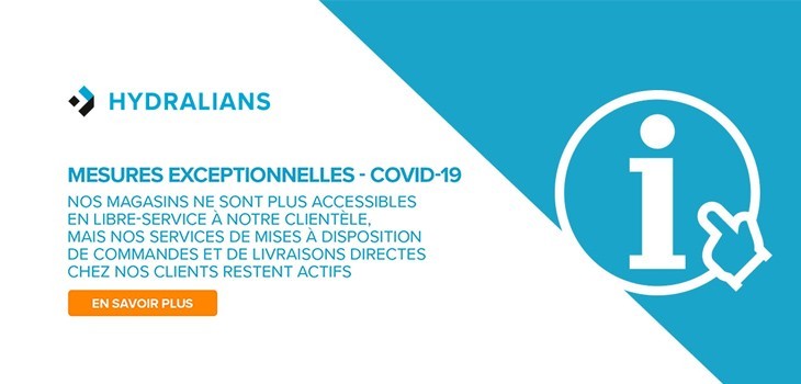 HYDRALIANS France continuite activité 25 agences ouvertes et sécurisées