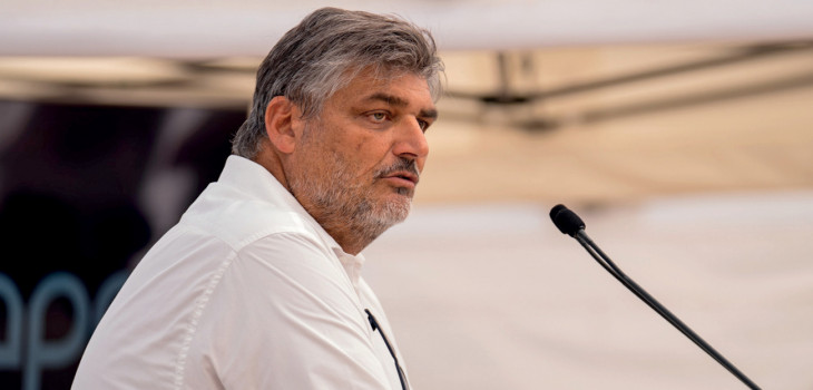 Benoît Fretin, président du Groupe YDEO, lors de son allocution à l’inauguration