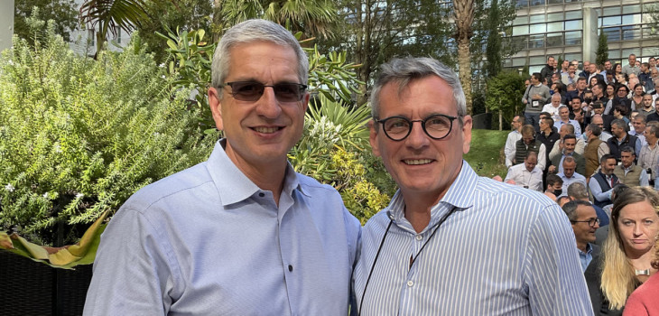 Peter Arvan, PoolCorp CEO and Jean-Louis Albouy, SCP Europe General Manager