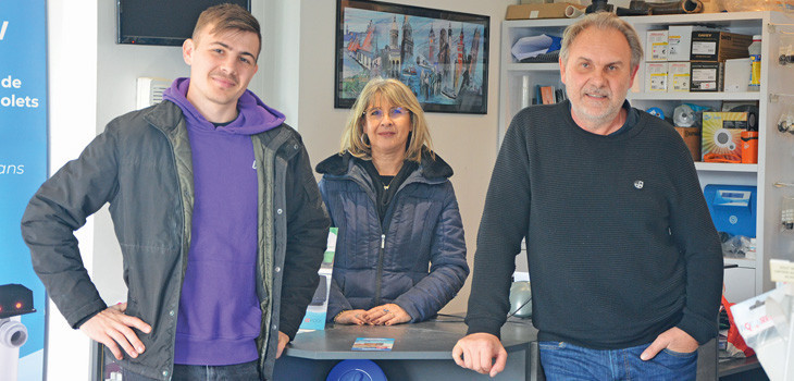 Quentin, Valérie et Pascal Haptel