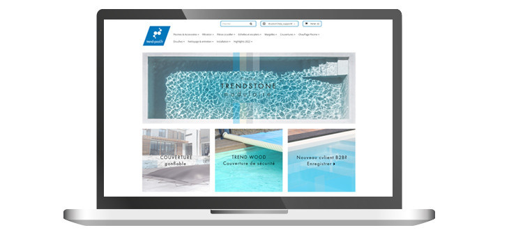 Page d'accueil du site internet trend-pool.de