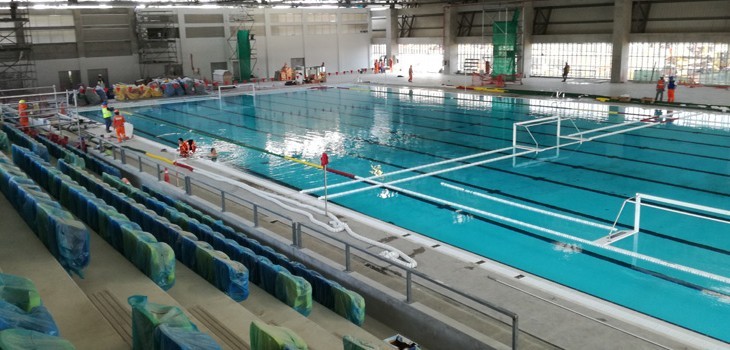 astralpool skypool Andrés Avelino Cáceres sports complex of Lima Peru pan american games fina