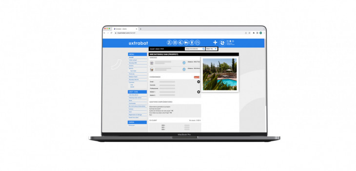 Fiche client sur Extrabat Piscine 
