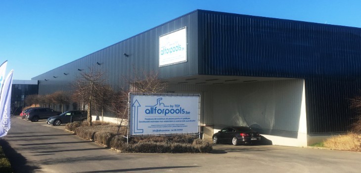 distributeur de matériel de piscine nouveau showroom AllForPools Wavre 