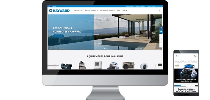 nouveau site web internet hayward equipements materiels piscine spa