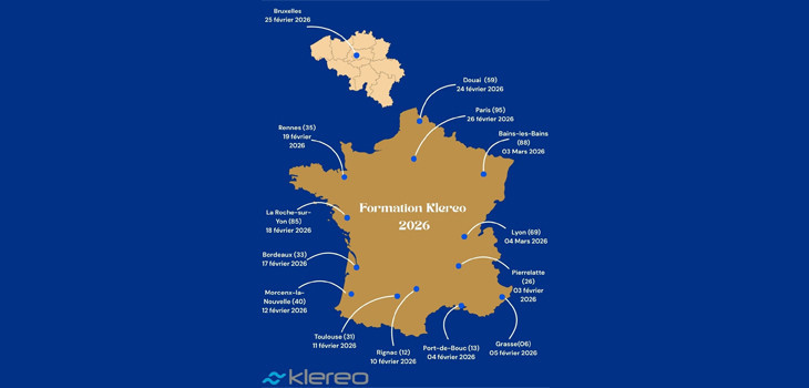 Carte de France des formations Klereo 2026