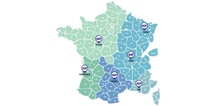 carte de France dates SCP Academy Days pisciniers clients fournisseurs agences