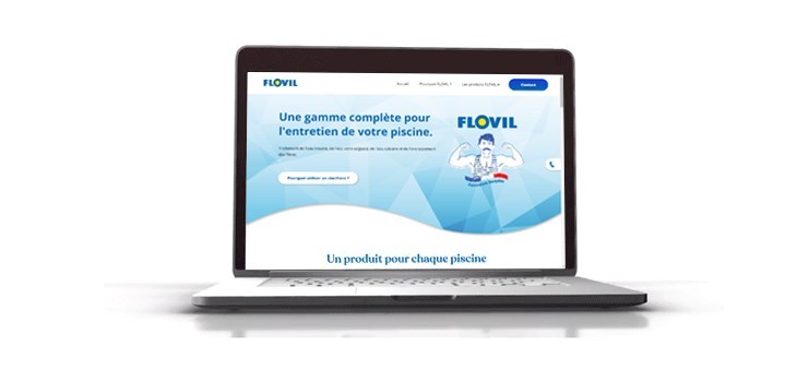 nouveau site web Flovil produits traitement piscine et spa