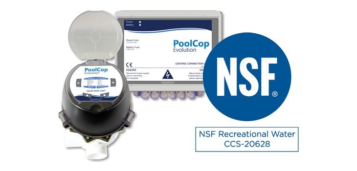 systeme automatisation equipements piscine poolcop logo certification nsf ansi 50 ccs 20628 usa 