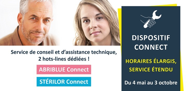 hotline Abriblue Sterilor Nextpool SAV dispositif Connect