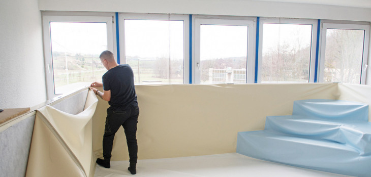 Formation à la pose de liner chez APF Pool Design