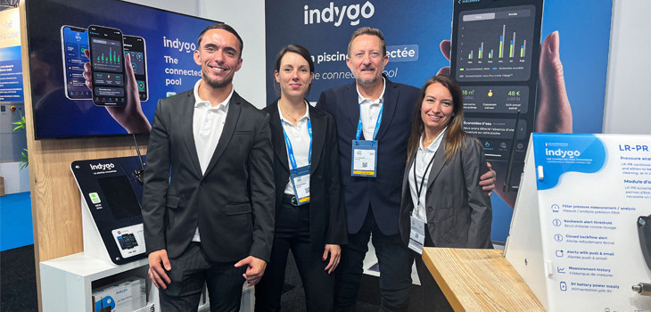 L'équipe Indygo sur son stand à Piscina & Wellness Barcelona 2023