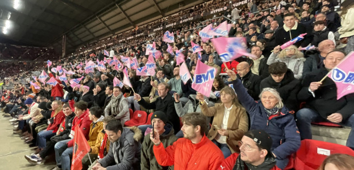 Les clients BWT Pool Products lors du match Stade Rennais - LOSC Lille le 4 février 2023