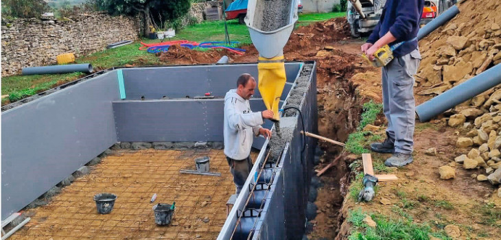 Piscine réalisée avec le procédé Unibéo