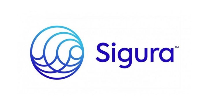  logo de la nouvelle société Sigura Water care traitement de l'eau piscines et spas