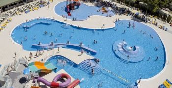 Electrolyse au sel à l'Aquapark du camping Las Dunas - Costa brava