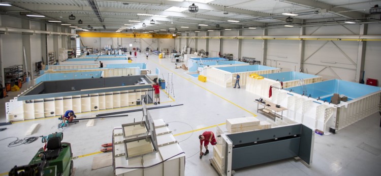 manufacturing plant monobloc swimming pools Nikeko