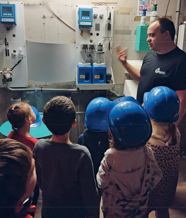 Vert Marine Visite des locaux techniques du centre aquatique Aquajade