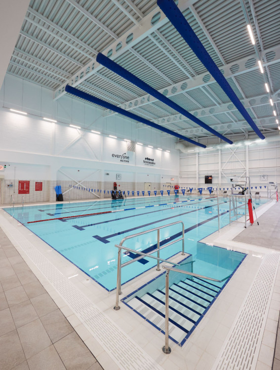 EVA Optic direct lighting at White Oak Leisure Centre