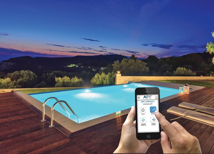 APF Connect application gestion équipements piscine sur smartphone tablette