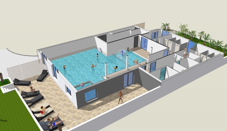 plan 3d de l'espace premium détente au Camping Au Port Punay charente maritime aqualoisirs