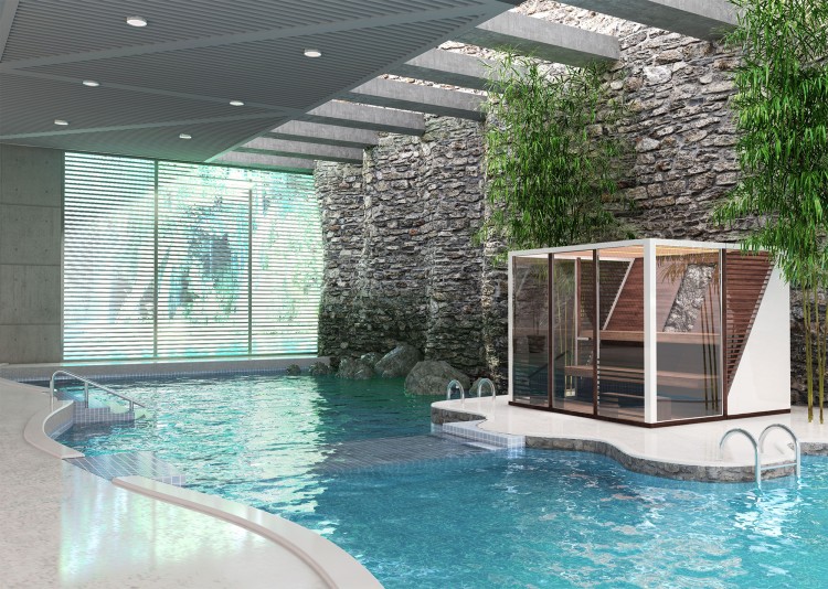 Sauna Piscines Ambiances sur piscine espace wellness