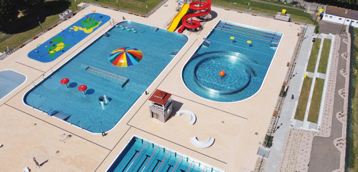 Complexe sportif et récréatif de Swidnica (Pologne) vue aérienne