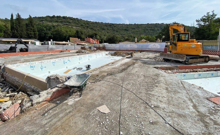 chantier rénovation esprit piscine