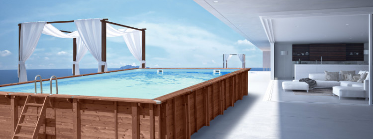 High quality wooden pool Abatec