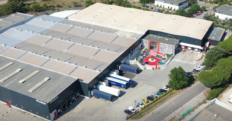 aerial view poolstar head office outdoor showroom pool spa heating wellness and aquafitness equipment