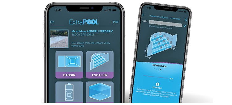 logiciel Extrabat Piscine Application Extrapool Prise de cotes