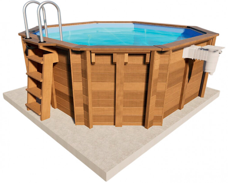 Piscine bois ronde d'Aqua Pins
