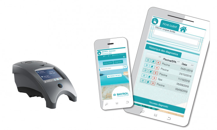 Bayrol Solution sur tablette et smartphone, compatible avec SpinTouch(TM) et SpinLab de Lamotte