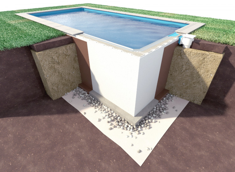 Piscine construite avec le procédé Blokit® System de Procopi Groupe BWT