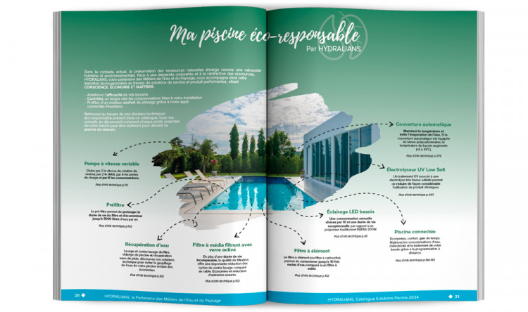 Les pages éco-responsables du nouveau catalogue d'Hydralians