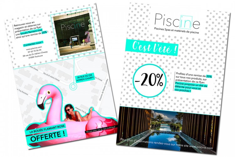 flyers Poolspot campagne marketing directe ciblée propriétaires piscines