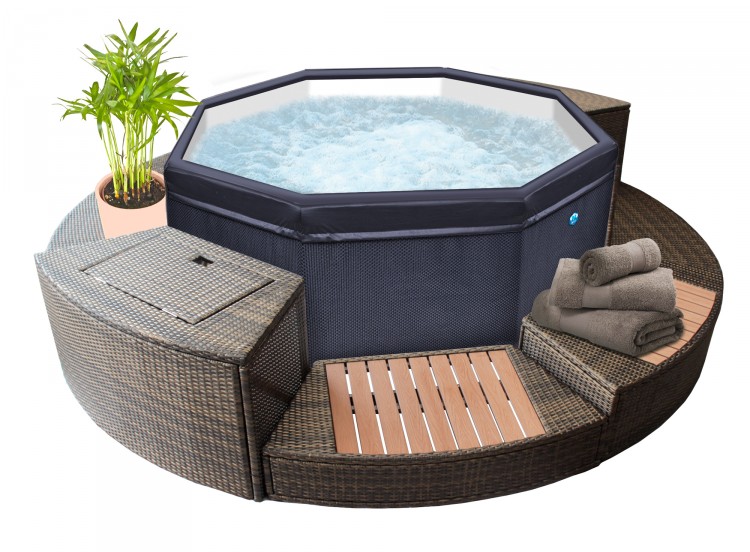 inflatable portable Octopus spa with furniture by Poolstar