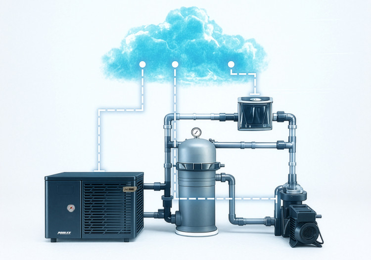 Cloud Poolex pour une gestion connect&eacute;e et automatis&eacute;e de l'ensemble des &eacute;quipements du local technique piscine